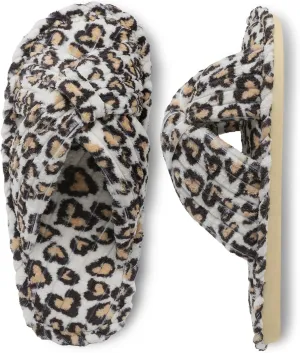 JIASUQI Women's Purple Faux Fur Criss Cross Open Toe House Slippers for Women