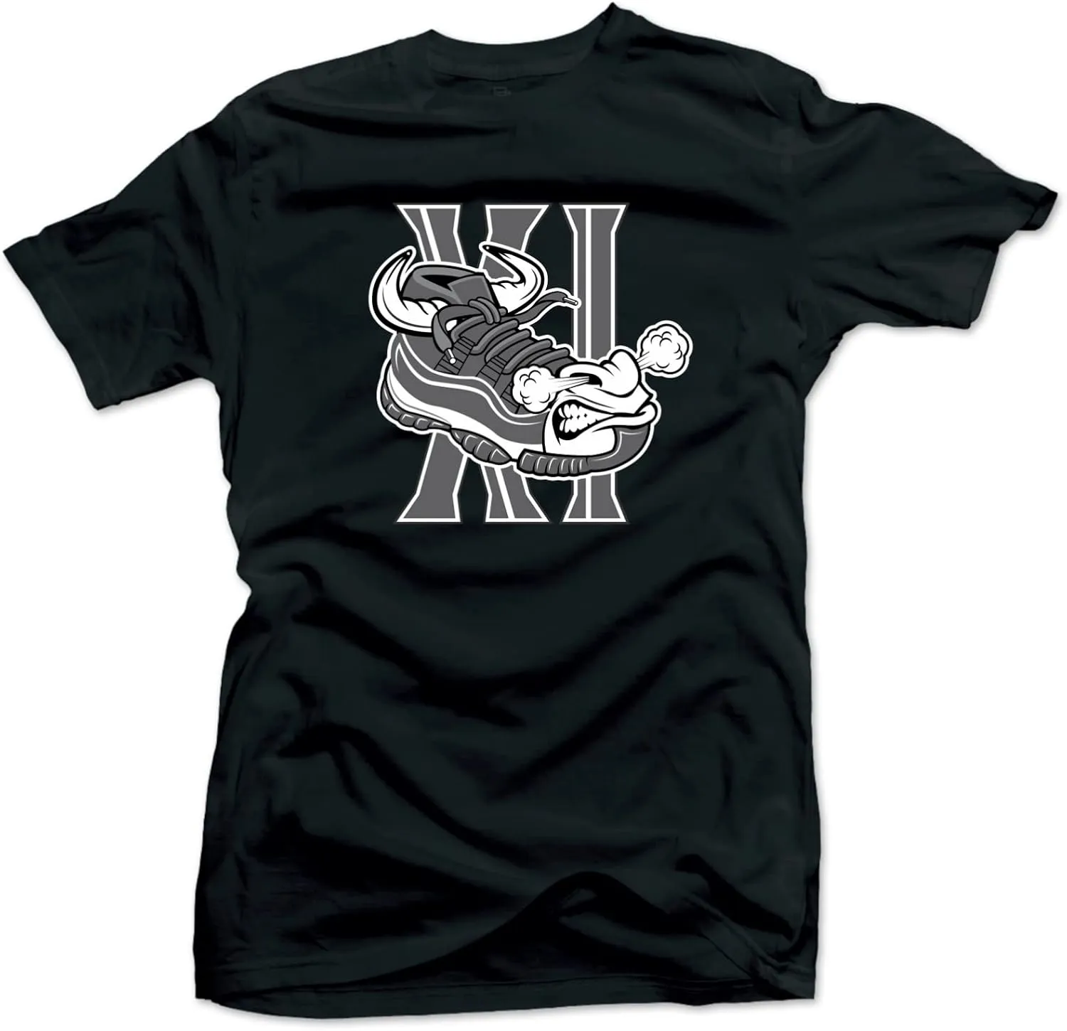 Jordan 11 Cool Grey Match Tees - Snelos Bull Black | 4X-Large