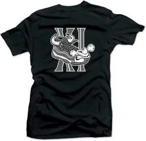 Jordan 11 Cool Grey Match Tees - Snelos Bull Black | 4X-Large