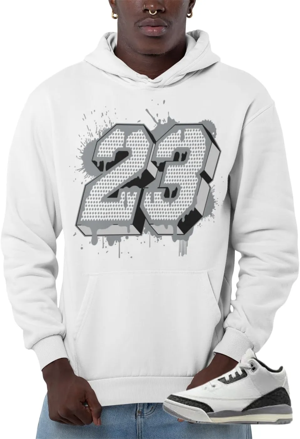 Jordan 3 Retro Cement Grey Men's Hoodie To Match Sneakers