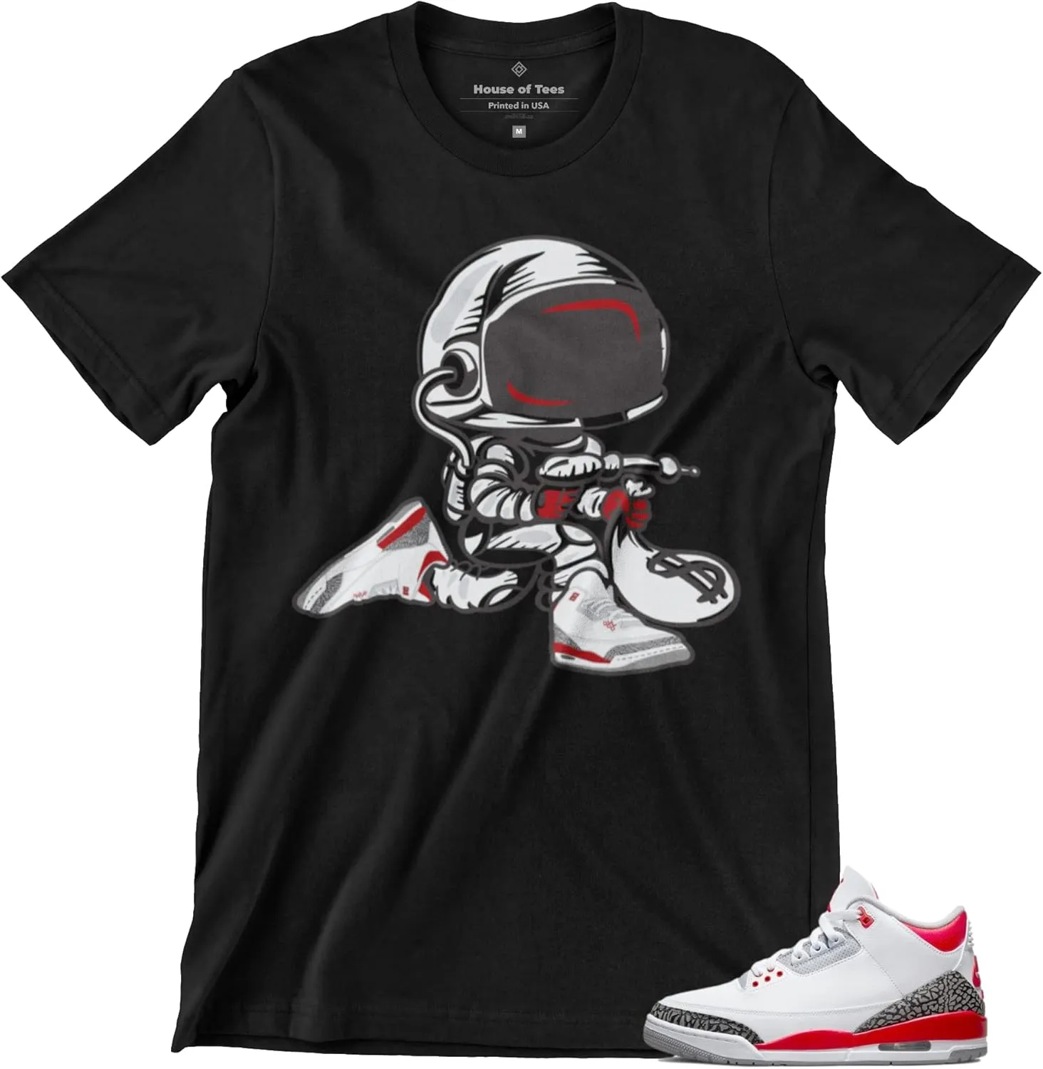 Jordan 4 Midnight Navy Cash Addicts Men's T Shirt to Match Sneakers, Jordan 4s Midnight Navy Tee Matching Midnight Navy