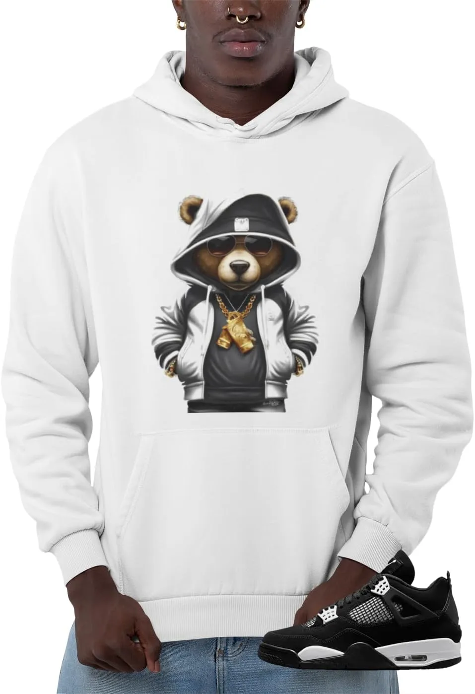 Jordan 4 White Thunder Men's Hoodie To Match Sneakers