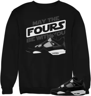 Jordan 4 White Thunder Men's T Sweatshirt To Match Sneakers