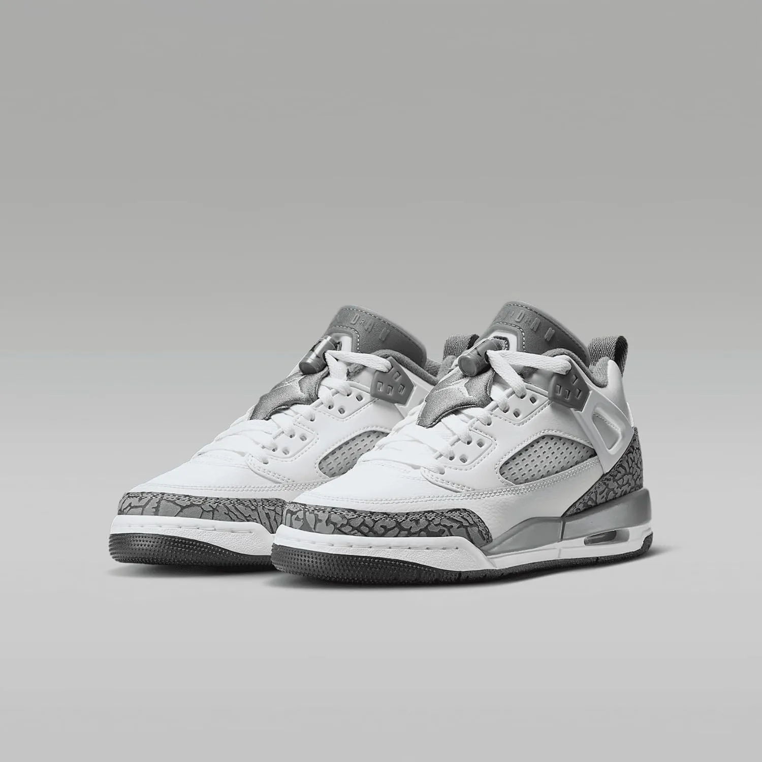 Jordan Spizike Low Big Kids' Shoes (FQ3950-102, White/Anthracite/Wolf Grey/Cool Grey)