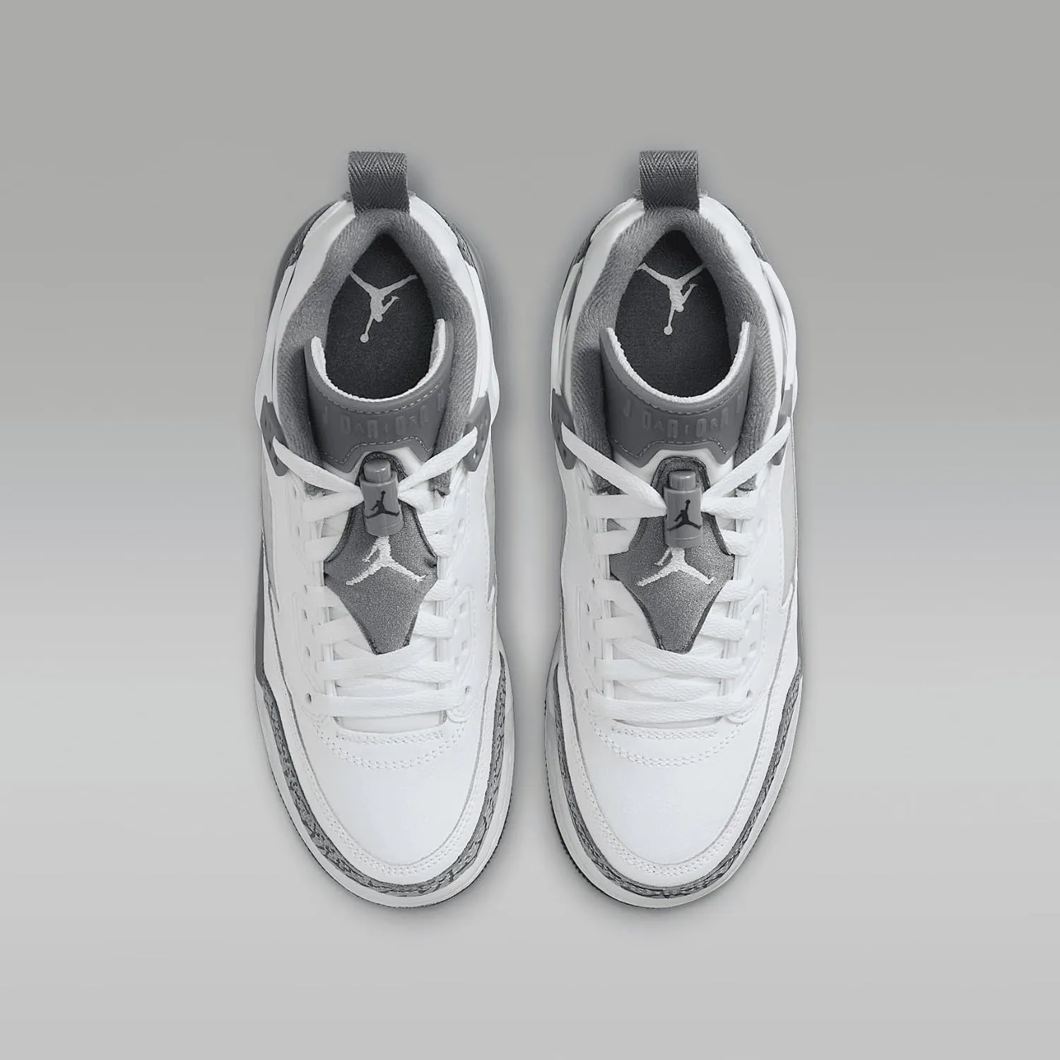 Jordan Spizike Low Big Kids' Shoes (FQ3950-102, White/Anthracite/Wolf Grey/Cool Grey)