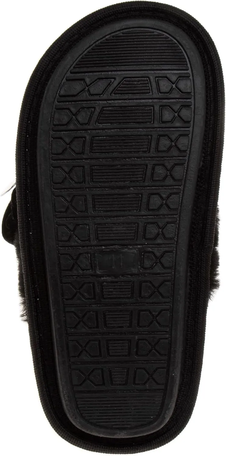 Josmo Girls Slippers Faux Fur Soft House Shoes - Kids Comfy Moccasins Slides (Little Kid - Big Kid)