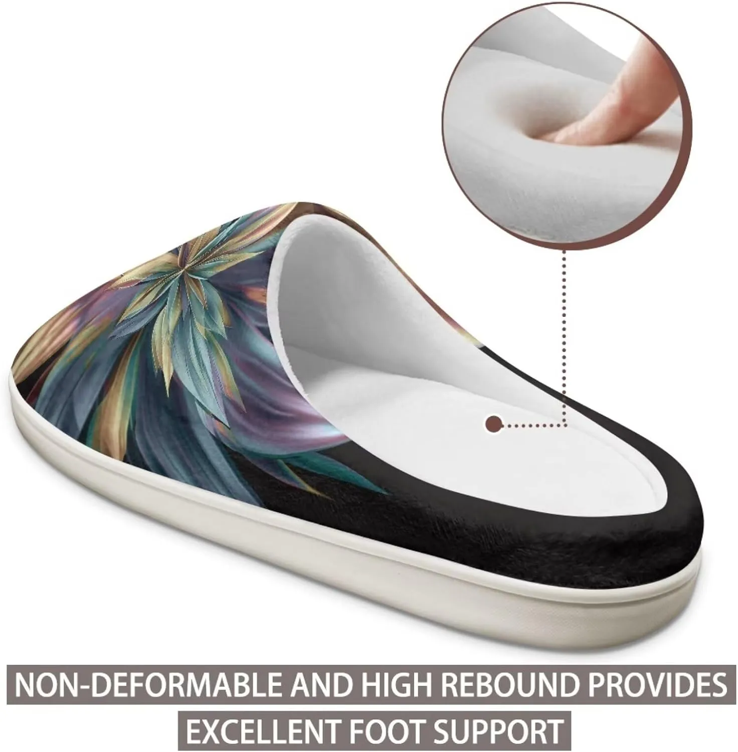 JoyLamoria Wild Tiger Stripe Print Memory Foam Fuzzy Slippers for Women,Womens slippers Platform EVA lightweight sole Warm Faux Fur Lined Suede house slippers for women