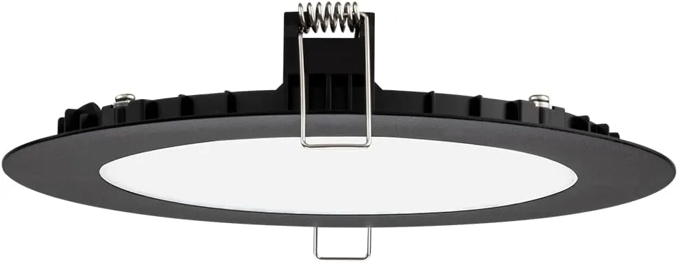 Juno LED Recessed Lights 6 Inch Round Wafer Downlight, 5-in-1 Switchable White Color Temperature, 120 Volts, 6-Inch Ultra-Thin Flat Trim, Matte Black, 6-Pack (WF6 SWW5 90CRI CP6 MB M2)