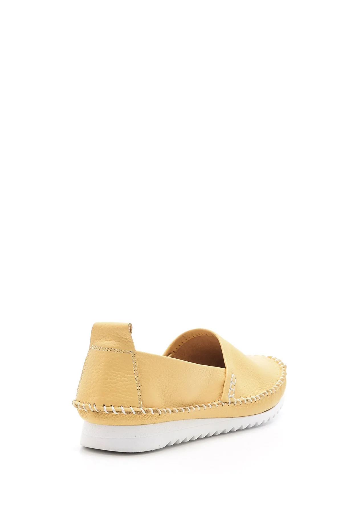 Kadın Dikiş Detaylı Deri Loafer