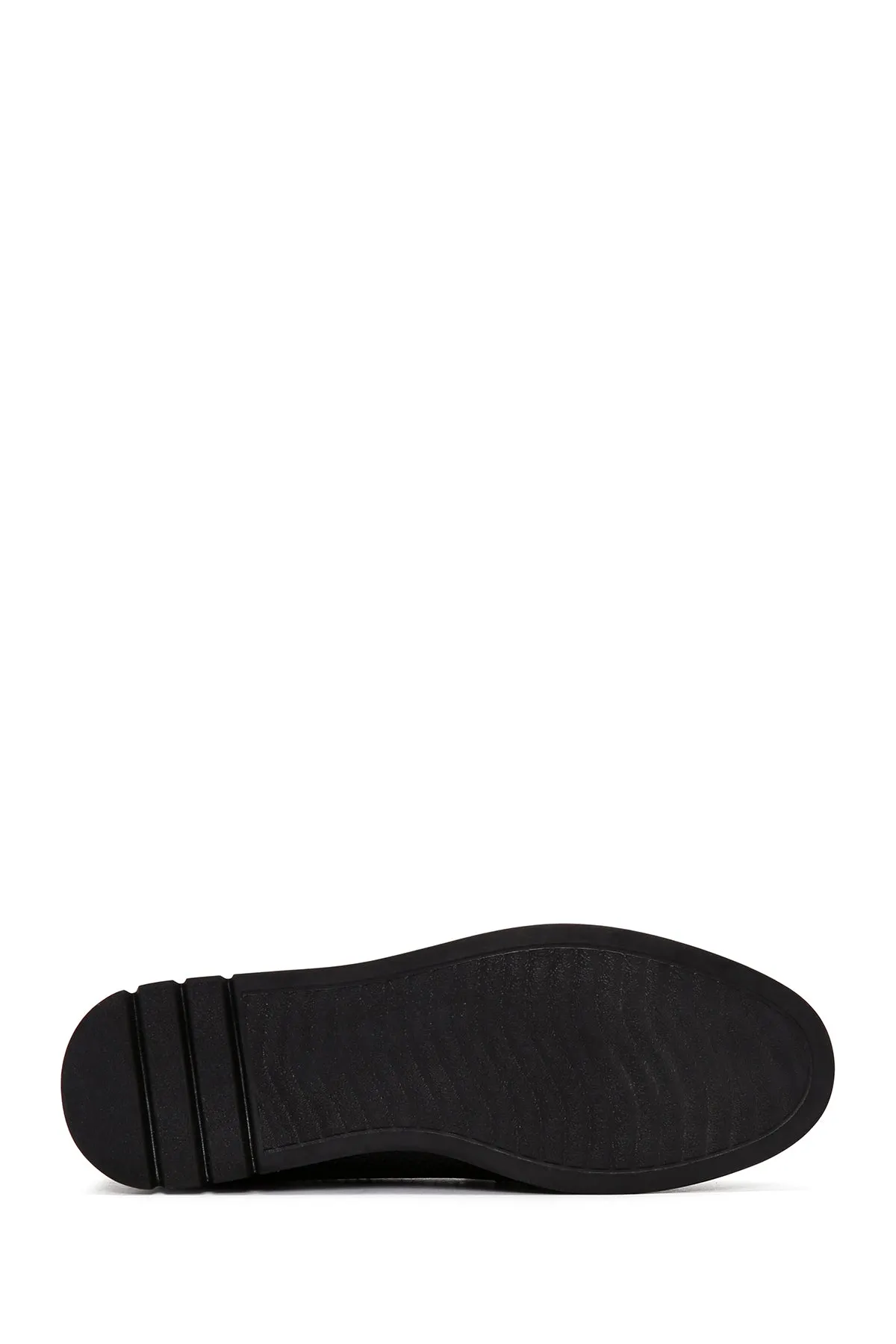 Kadın Siyah Tokalı Deri Comfort Loafer