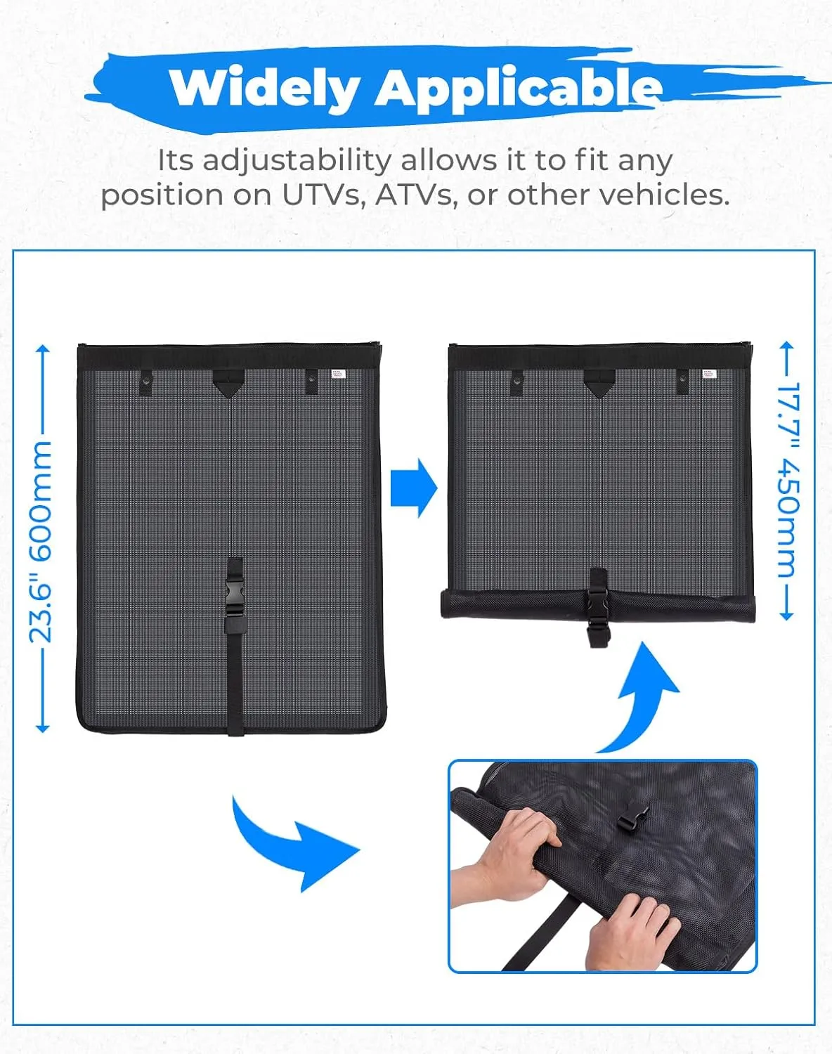 KEMIMOTO Universal Trash Sack Mesh for UTV ATV, PVC Mesh Trash Bag Universal Accessories Compatible with Polaris RZR, Can-Am, CFMOTO, Teryx, Mule, Arctic Cat, Pioneer, Golf Cart, Boat Off-Road-Work