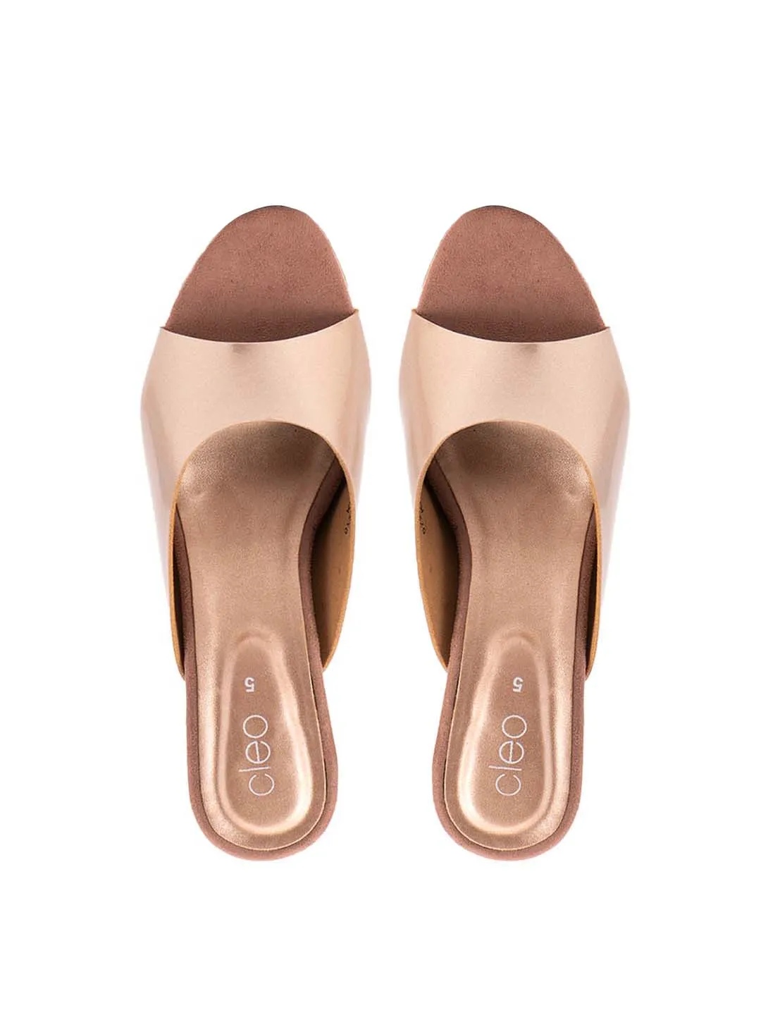 Khadim Cleo Block Heel Mule Slip On Sandal for Women
