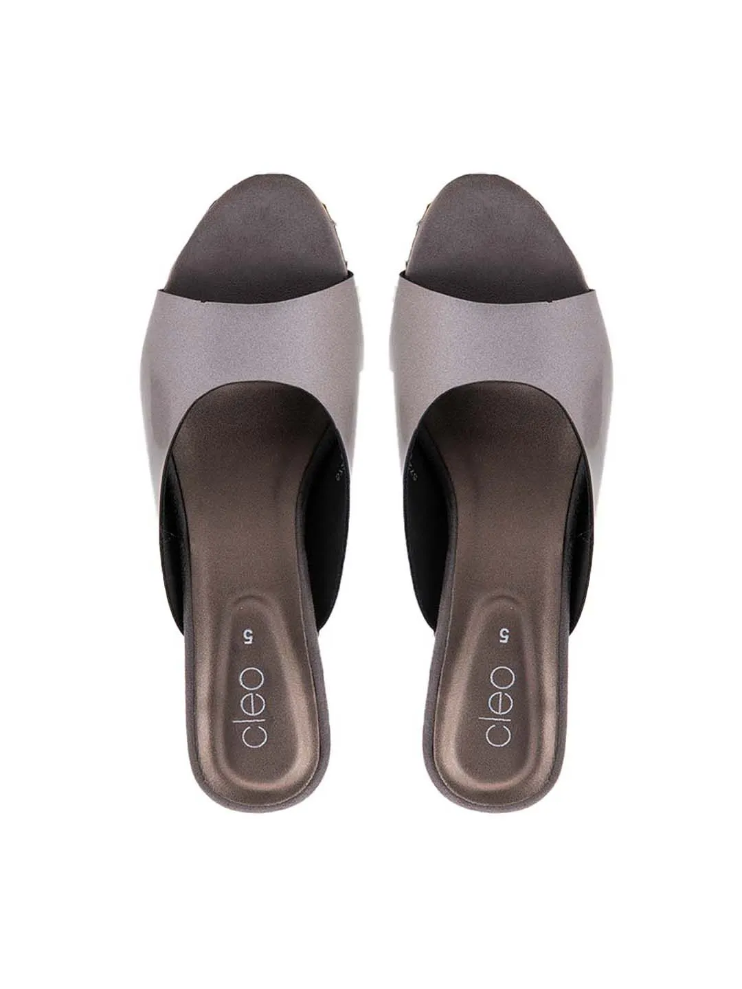 Khadim Cleo Block Heel Mule Slip On Sandal for Women