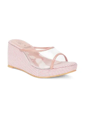 Khadim Cleo High Heel Wedge Mule Slip On Sandal for Women