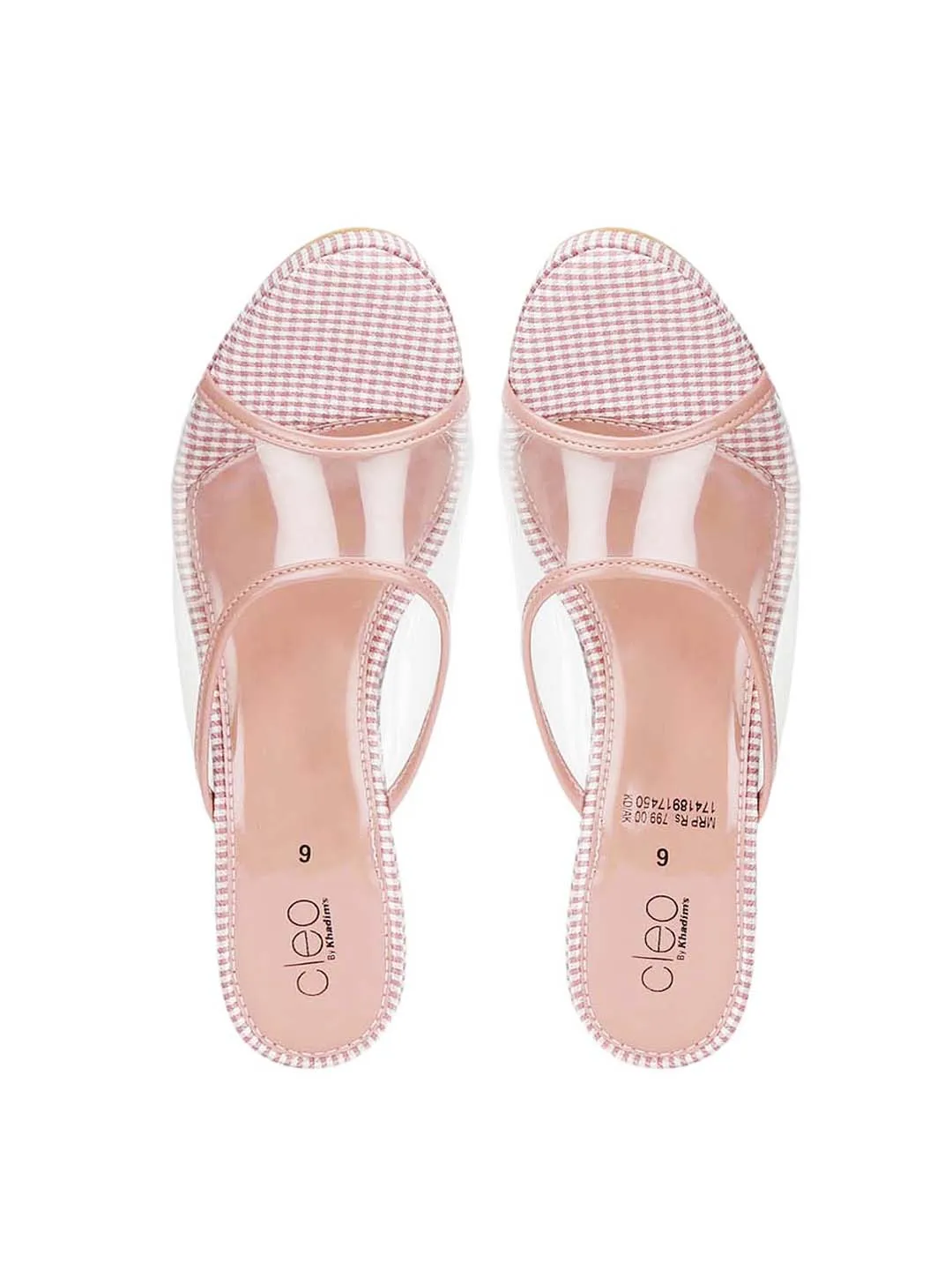 Khadim Cleo High Heel Wedge Mule Slip On Sandal for Women