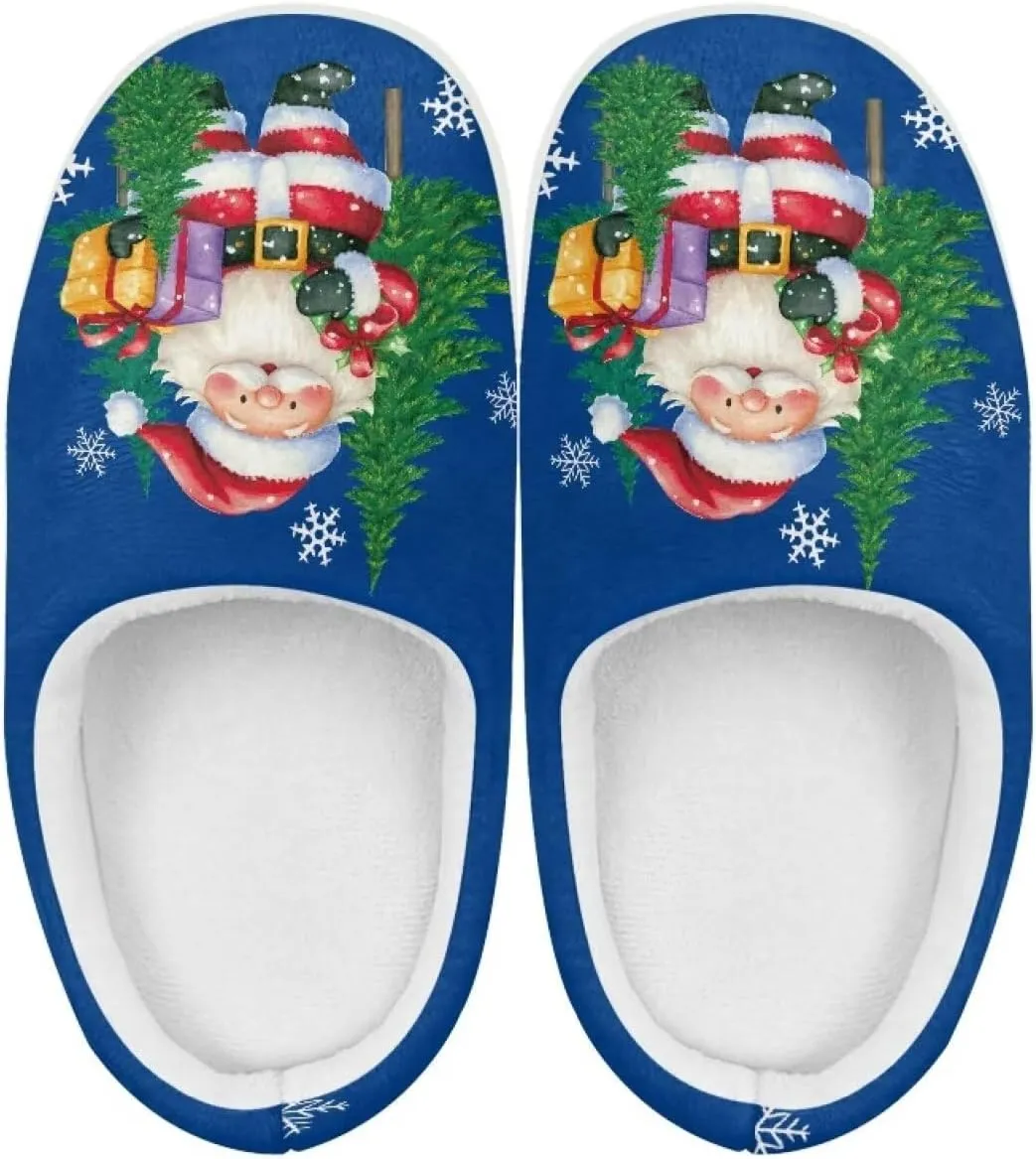 Kids Christmas Cotton Slipper Warm Winter Plush Soft Fuzzy Breathable Outdoor Slipper Fluffy Anti-Slip Home Slippers for Litter Kid US 9-15