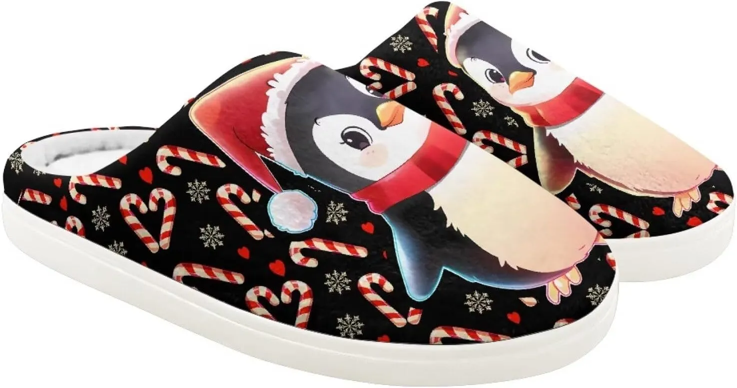 Kids Christmas Plush Slipper Fuzzy Soft Cotton Floral Non-Slip Home Slipper Comfort Winter Outdoor Slipper for Kid