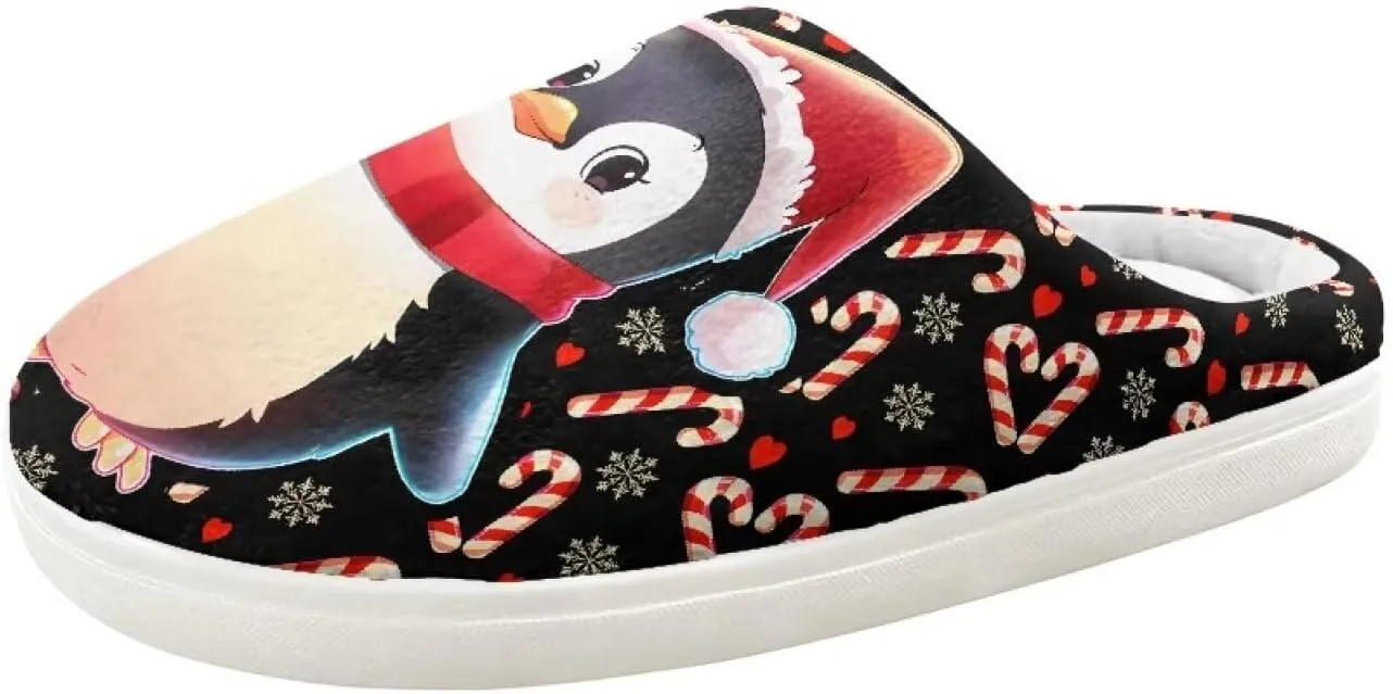 Kids Christmas Plush Slipper Fuzzy Soft Cotton Floral Non-Slip Home Slipper Comfort Winter Outdoor Slipper for Kid
