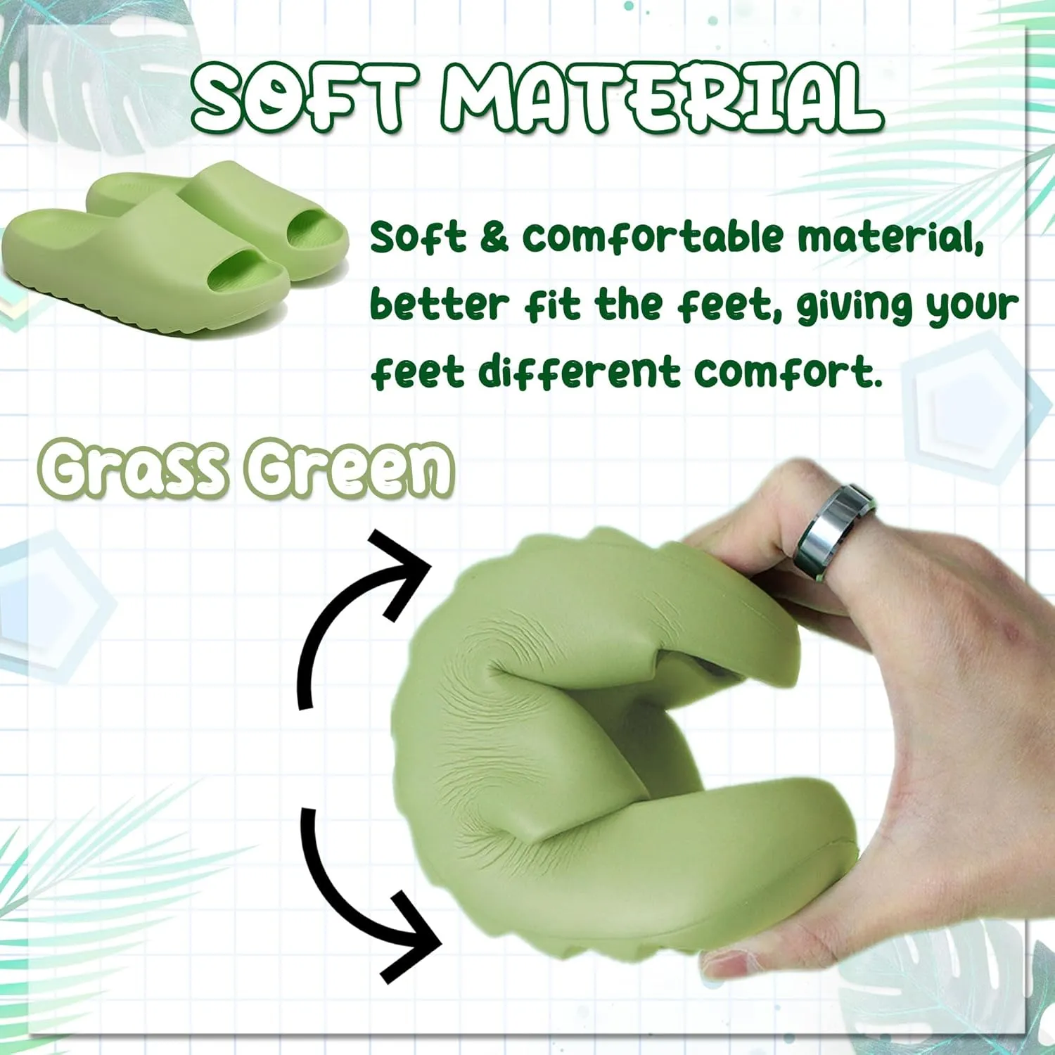 Kids Lightweight Soft EVA Non-Slip Slides Slippers Open Toe Comfy Sandals for Toddler Boys Girls Children Bathroom Shower Summer Pool Beach Slippers