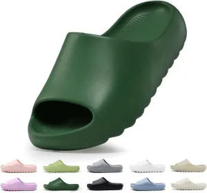 Kids Lightweight Soft EVA Non-Slip Slides Slippers Open Toe Comfy Sandals for Toddler Boys Girls Children Bathroom Shower Summer Pool Beach Slippers