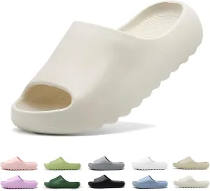 Kids Lightweight Soft EVA Non-Slip Slides Slippers Open Toe Comfy Sandals for Toddler Boys Girls Children Bathroom Shower Summer Pool Beach Slippers