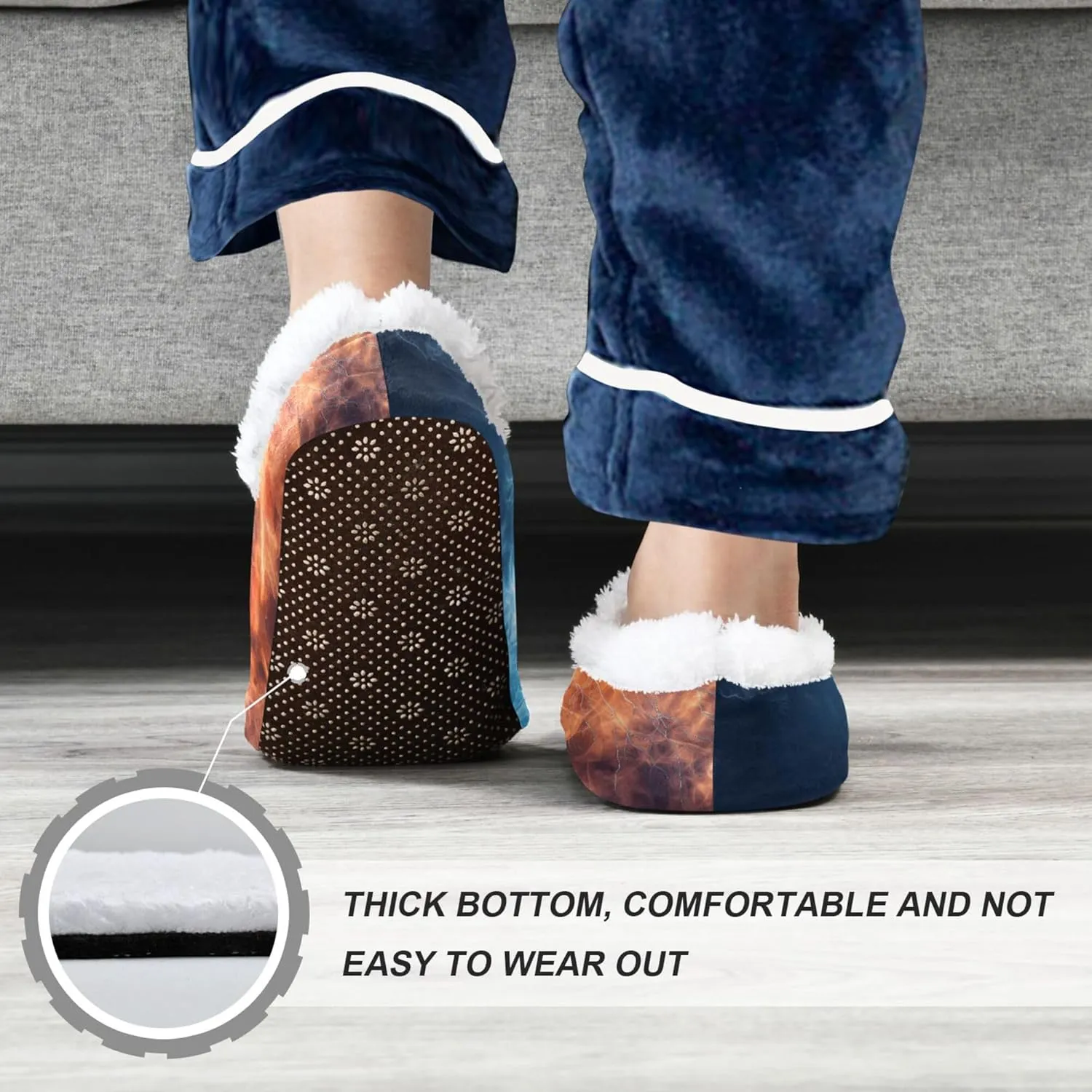 Kids Slippers for Boys Girls, Memory Foam Anti-slip Indoor House Slippers for Bedroom Travel