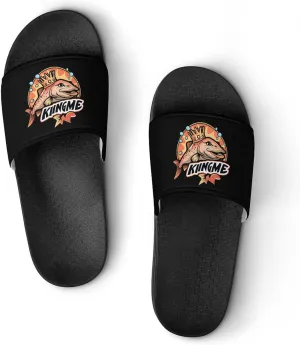 King Me Salmon Fishing Unisex Shower Shoes House Slippers Non-Slip Indoor Bathroom Shoes for Pool Beach
