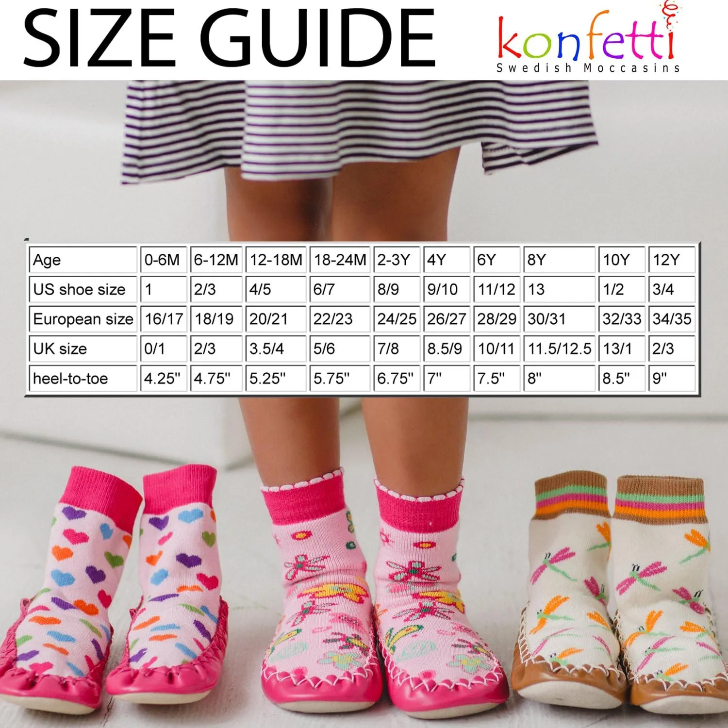 Konfetti Colorful Stripes Moccasins