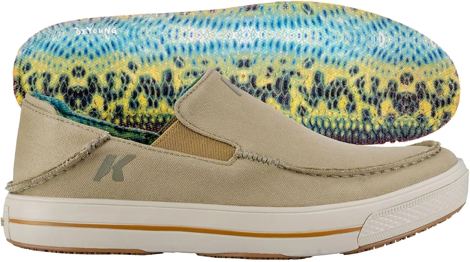 Korkers Men's Fish Moc Bass w/Fixed Kling-On Deck Soles
