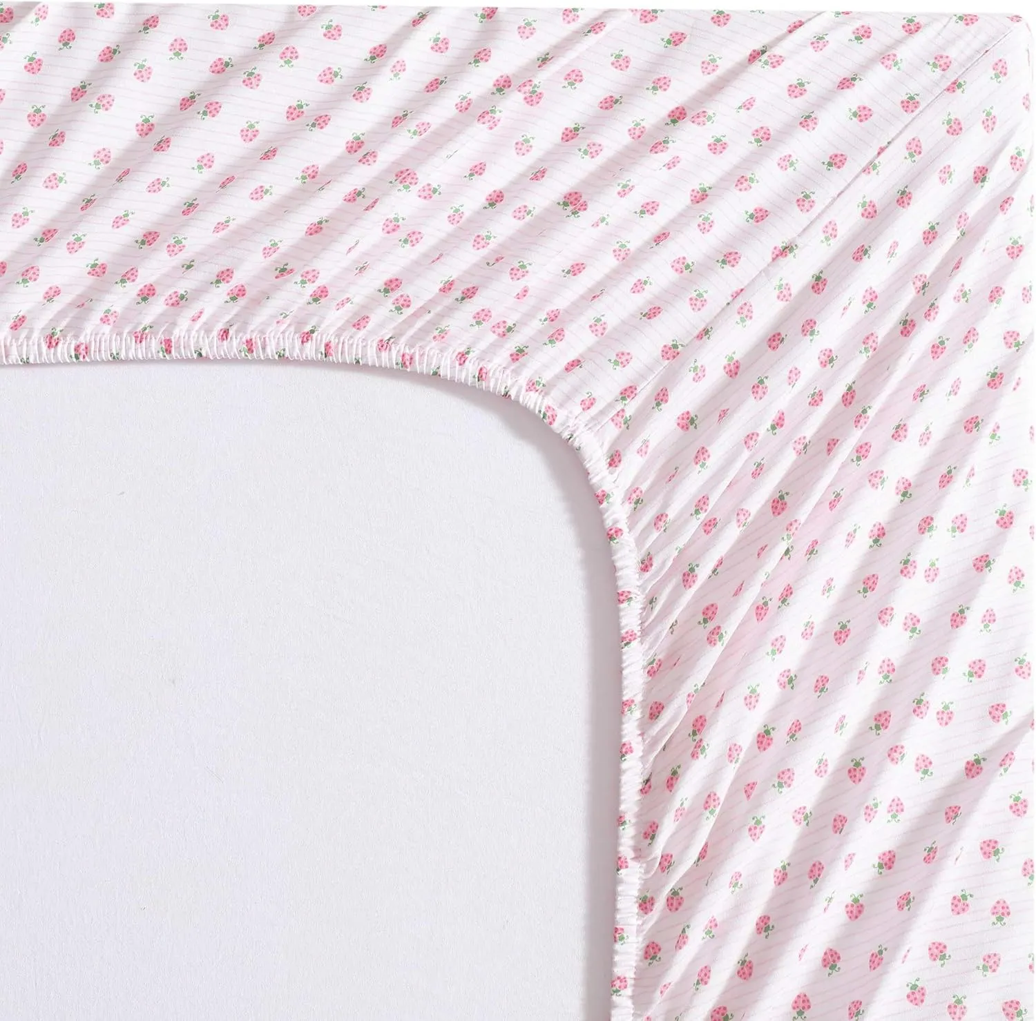 Laura Ashley - Kids Sheet Set, Ultra-Soft & Breathable Toddler Bedding with Matching Pillowcase, Wrinkle-Resistant, Ideal Girl Room Essentials (Sweet Lady Bugs Pink, Twin/Twin XL)