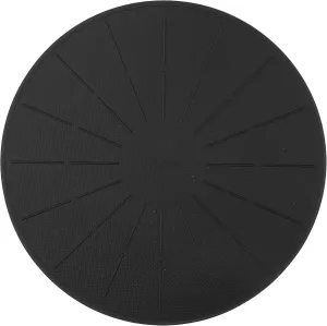 Lazy K Induction Cooktop Mat - Silicone Fiberglass Scratch Protector - for Magnetic Stove - Non Slip Pads to Prevent Pots from Sliding During Cooking_ Black (11inches)