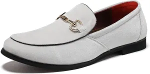 LCQL Men's Luxury Velvet Penny Loafer Shoes Noble Slip-on Suede Loafers Smoking Slippers Plus Size 7-13