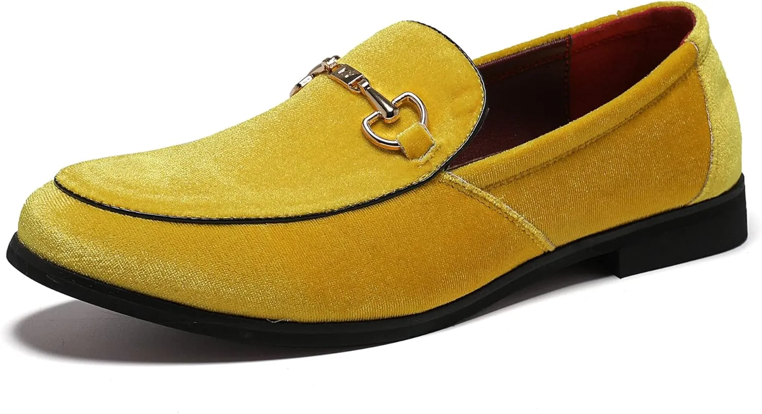 LCQL Men's Luxury Velvet Penny Loafer Shoes Noble Slip-on Suede Loafers Smoking Slippers Plus Size 7-13