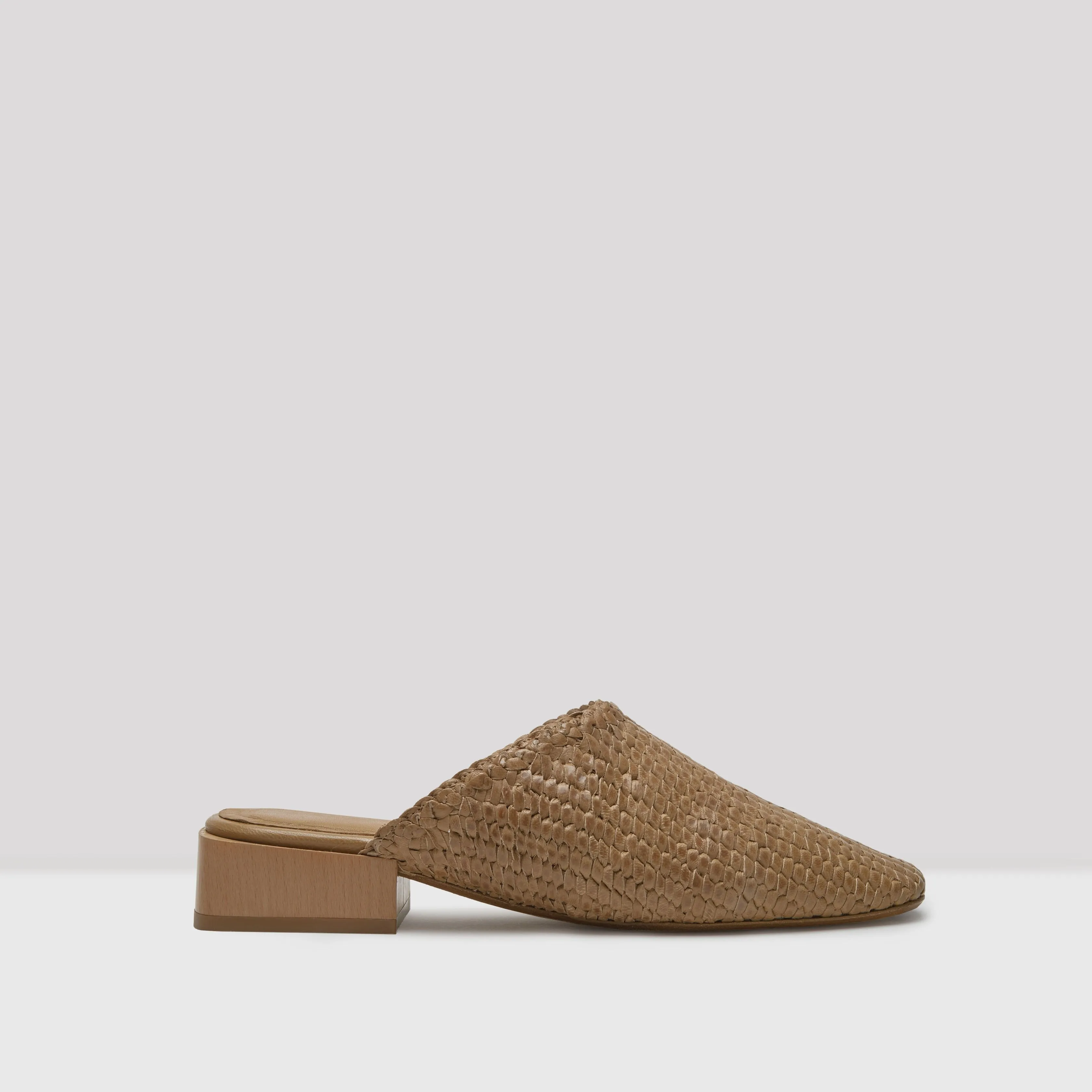 Leather Customer-approved Woven Mules Natural Juana Hot offer