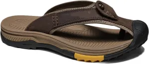 Leather Flip Flops Mens Summer Casual Beach Sandals Non Slip Closed Toe Walking Hiking Sandals Beach Slipper