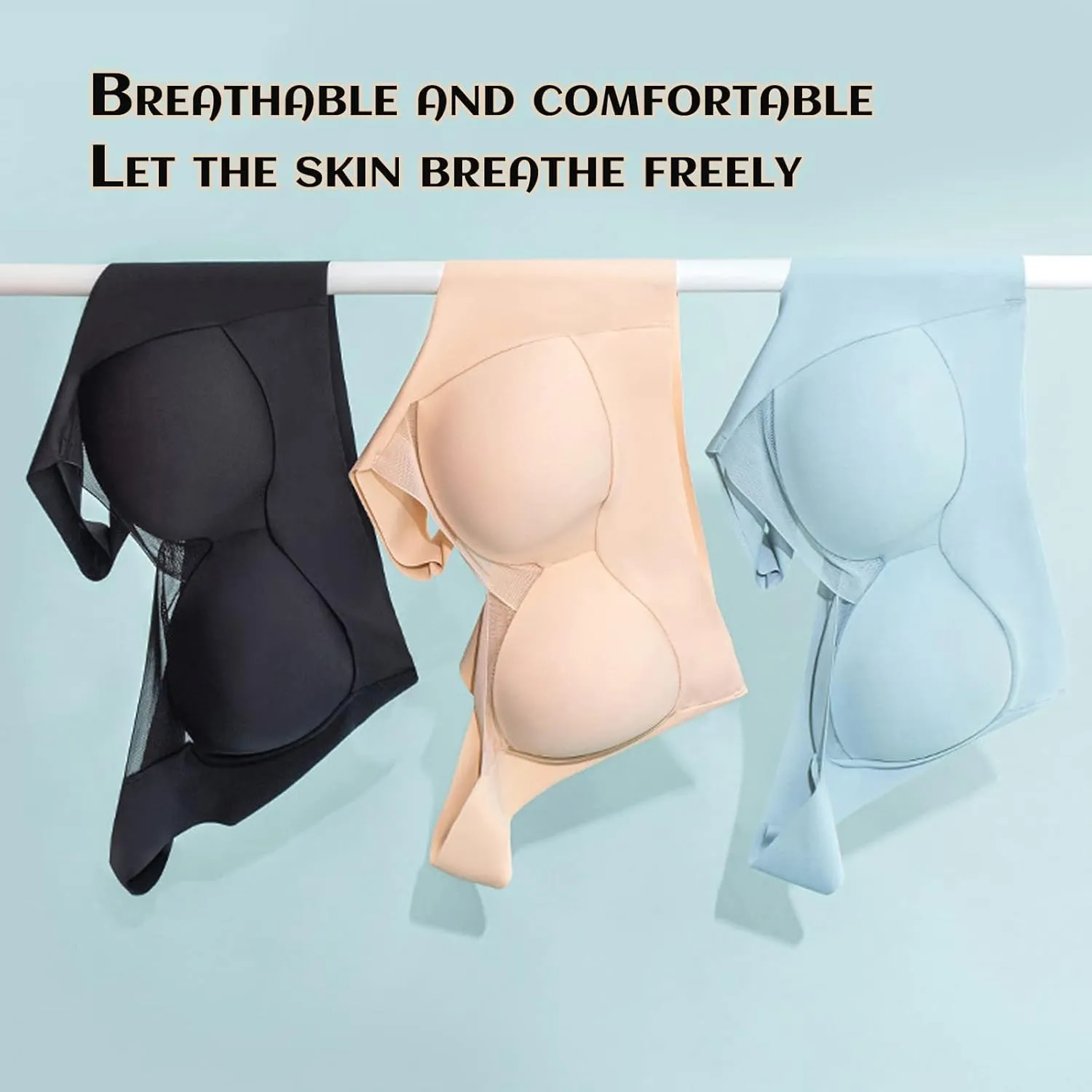 LELEBEAR Ever So Cute Bra for Seniors, Eversocute Bra, Wirefree Comfortable Padded Lift Push Up Bra