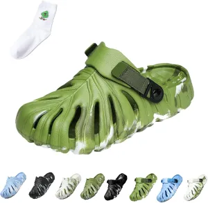 LELEBEAR Monstera Slippers, Monstera Pillow Slippers Open Toe Non Slip Slippers, Monstera Slides for Women and Men