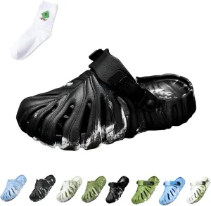 LELEBEAR Monstera Slippers, Monstera Pillow Slippers Open Toe Non Slip Slippers, Monstera Slides for Women and Men