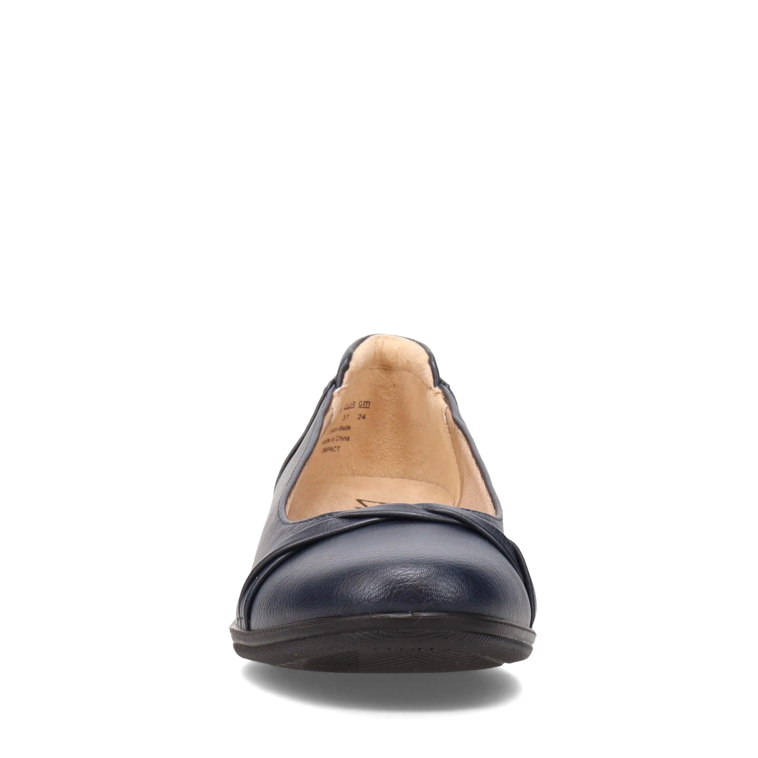 LifeStride Womens Impact Loafer, Navy, 6.5 Wide US