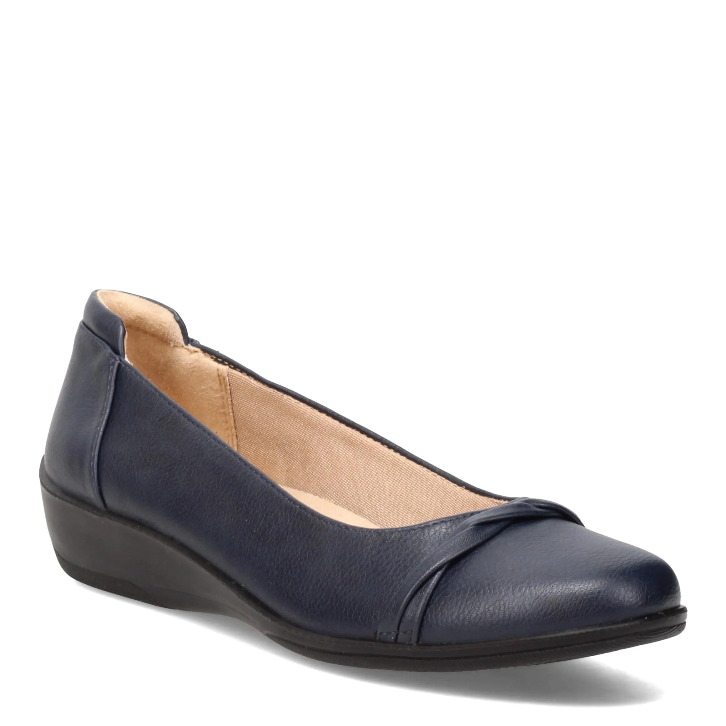 LifeStride Womens Impact Loafer, Navy, 6.5 Wide US