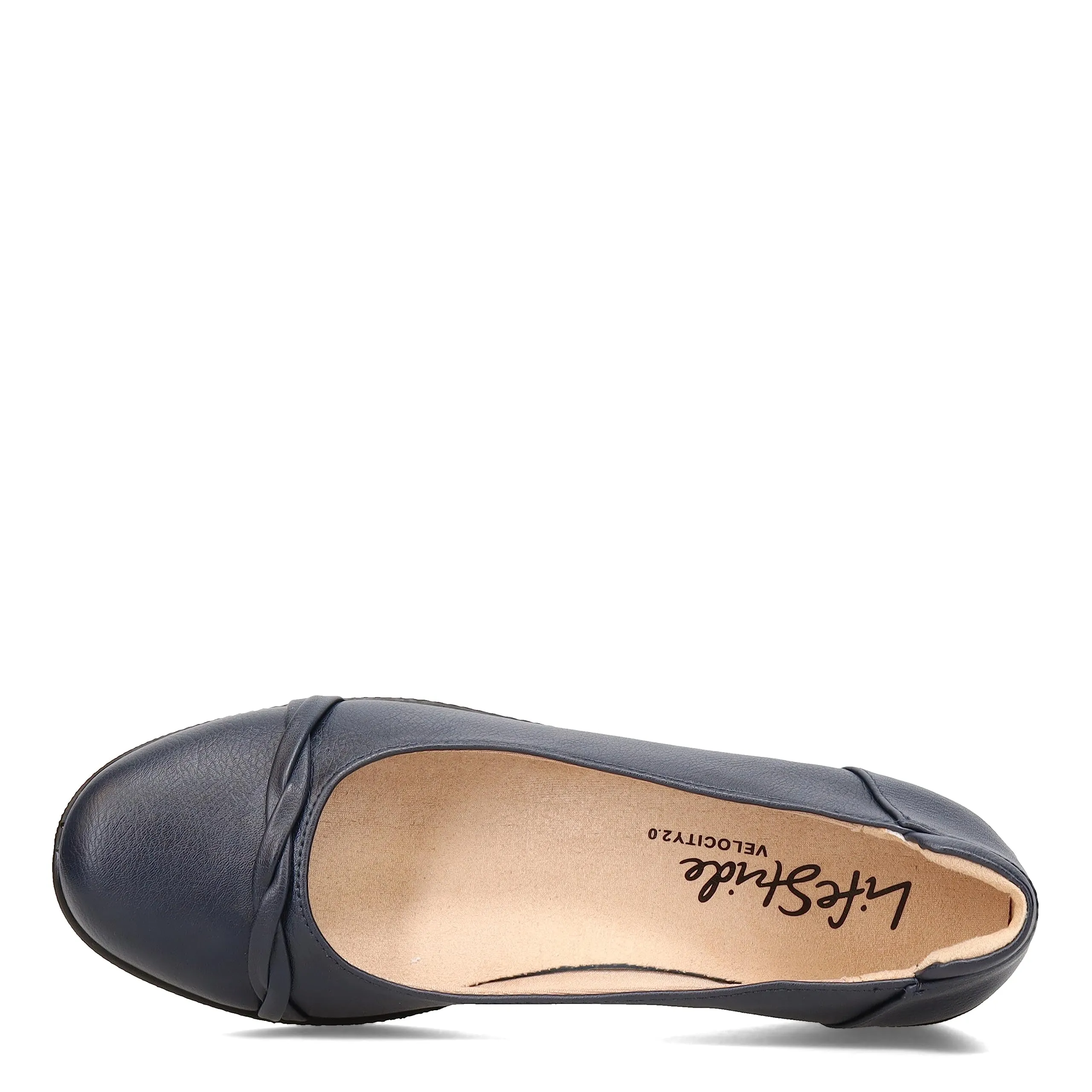LifeStride Womens Impact Loafer, Navy, 6.5 Wide US