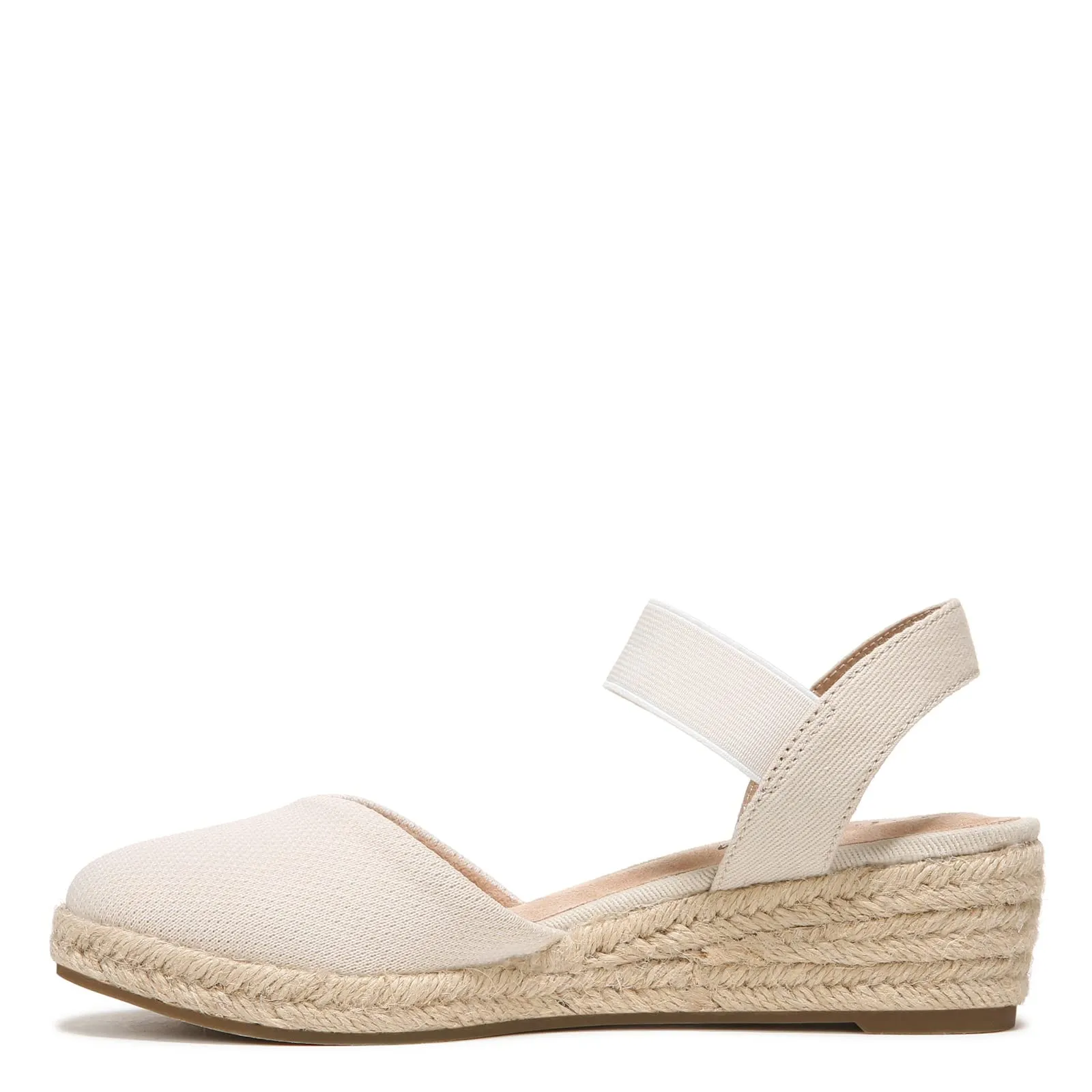 LifeStride Womens Kimmie Espadrille Wedge Sandal Loafer, Almond, 9.5 US