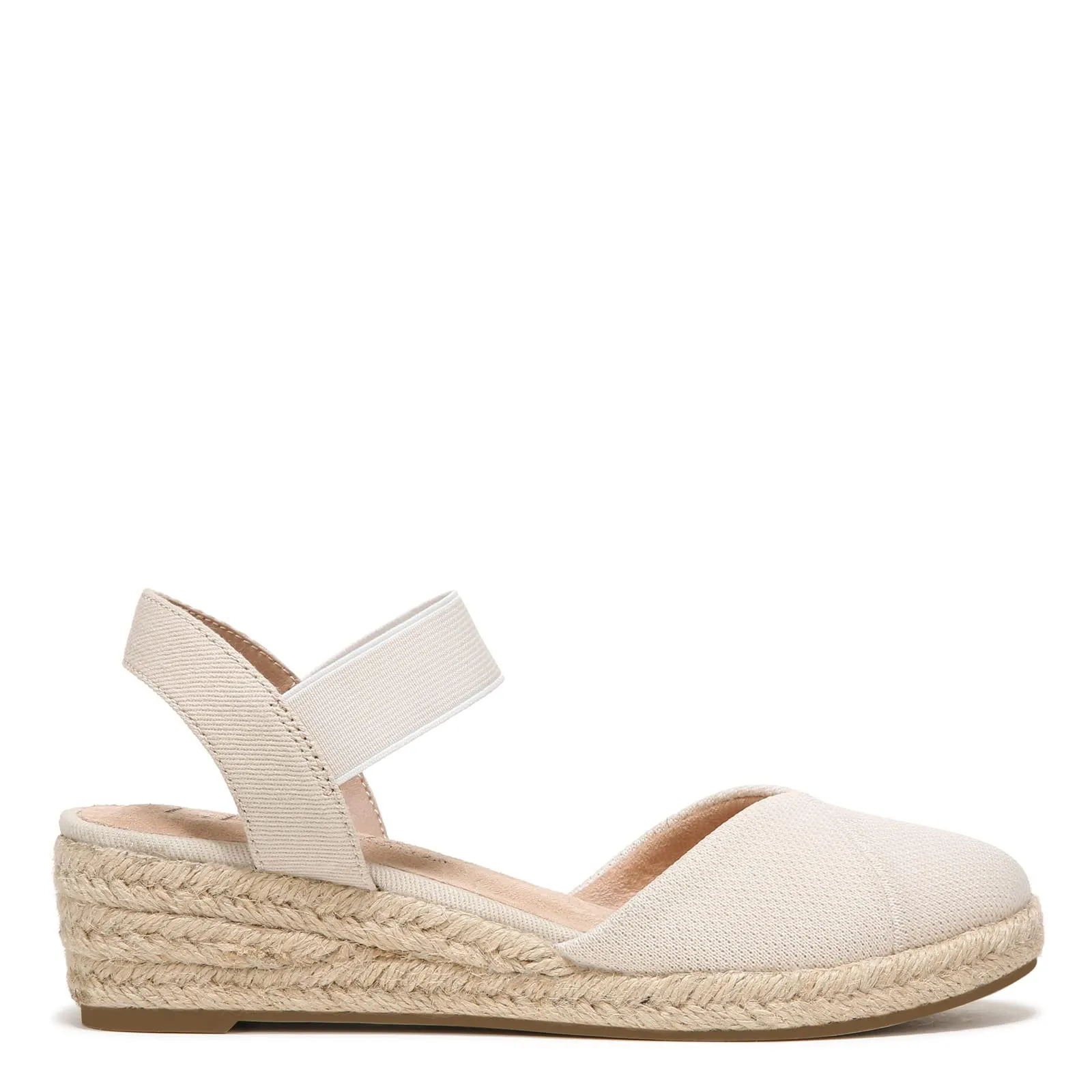 LifeStride Womens Kimmie Espadrille Wedge Sandal Loafer, Almond, 9.5 US