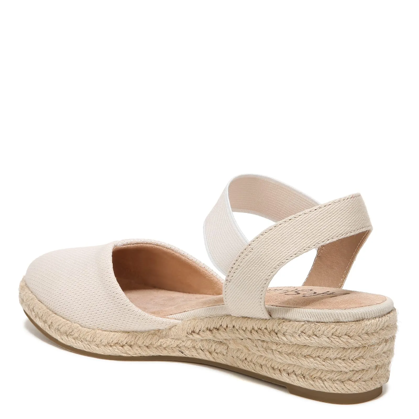 LifeStride Womens Kimmie Espadrille Wedge Sandal Loafer, Almond, 9.5 US