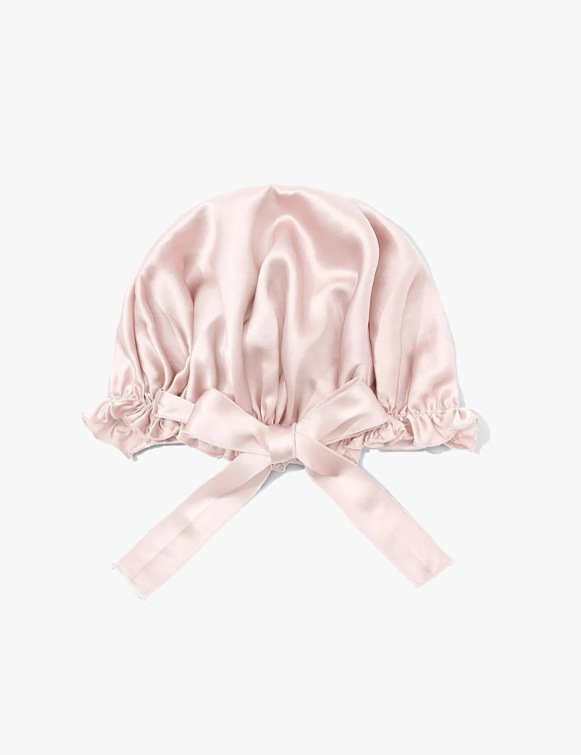 LilySilk Silk Bonnet for Sleeping Womens Sleep Cap 100% 19MM Mulberry Silk for Long Curly Hair Adjustable Stretchy Light Beige