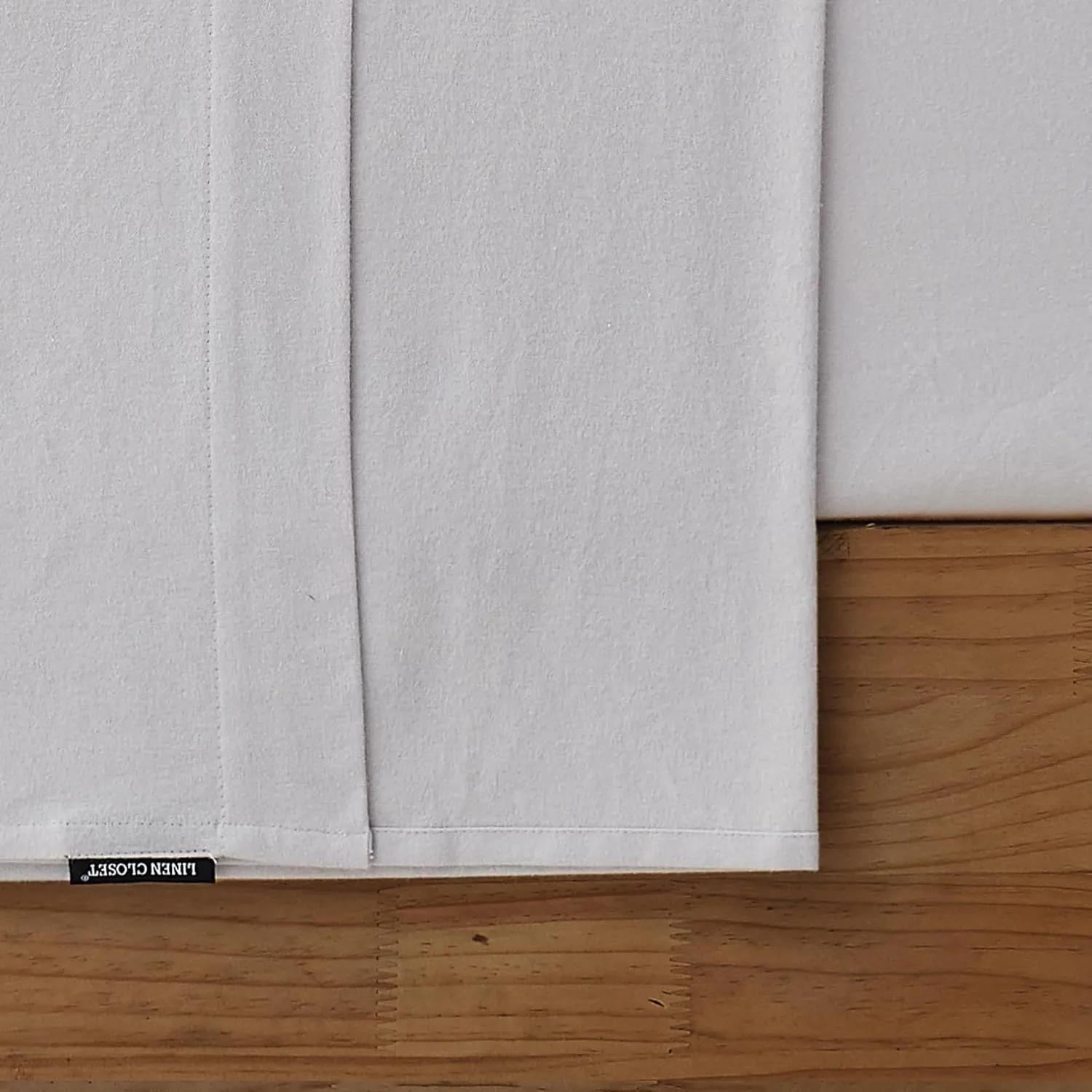 Linen Closet Soft & Cozy 100% Cotton Flannel Sheet Set, King, Soft Gray