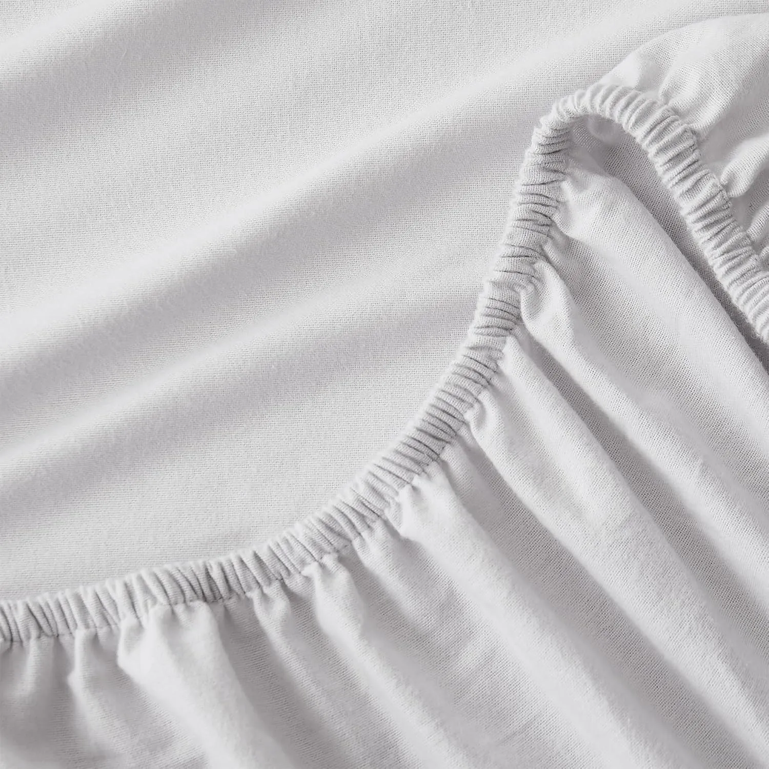 Linen Closet Soft & Cozy 100% Cotton Flannel Sheet Set, King, Soft Gray