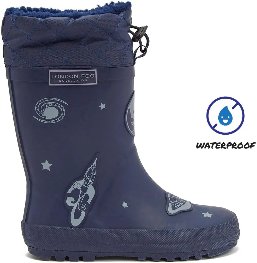 LONDON FOG Toby Boys Girls Snow Boots and Rain Boots - Insulated Winter Waterproof Boys Girls Snow Boots - Little Kid and Big Kid Sizes 11 to 7