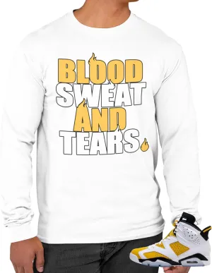 Long Sleeve T Shirt to Match Jordan 6 Yellow Ochre Men's Tees