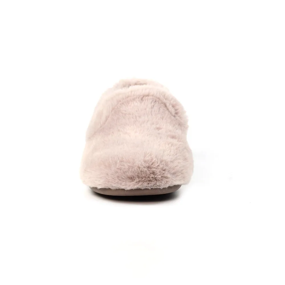 Lunar Frito Women's Slip On Faux Fur Machine Washable Full Slipper Mink